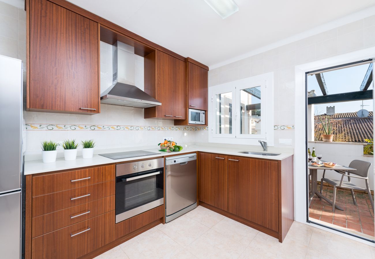 Villa in Alcudia - Sunset Villa Nixe - Terrace with open view to the Bay of Pollença and Cap Formentor