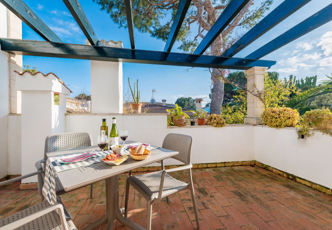 Villa in Alcudia - Sunset Villa Nixe - Terrace with open view to the Bay of Pollença and Cap Formentor