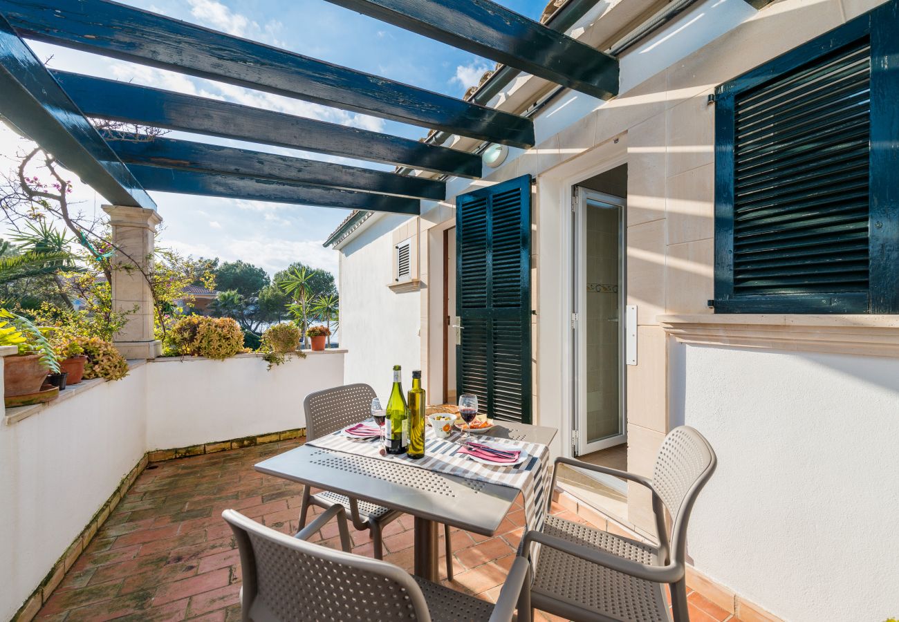 Villa in Alcudia - Sunset Villa Nixe - Terrace with open view to the Bay of Pollença and Cap Formentor