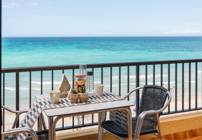Apartment in Ca´n Picafort -  Sunset Apartment Sol y Mar - Frontline beach flat with Air Conditioning