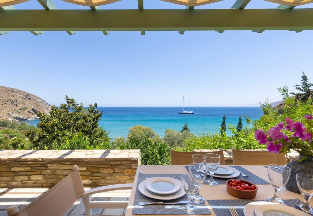 Villa in Andros - Rock Coastal House with Sea Views