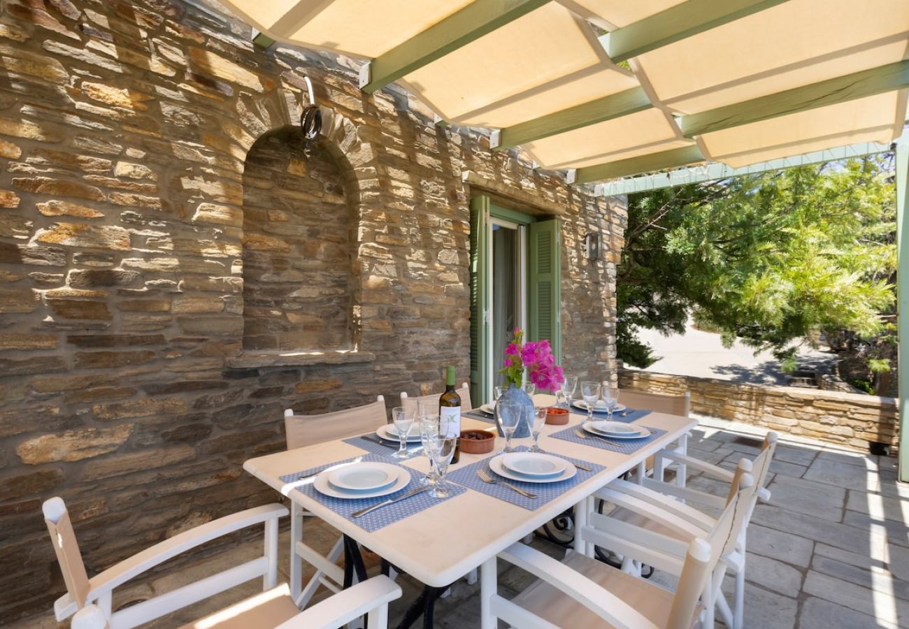 Villa in Andros - Rock Coastal House with Sea Views