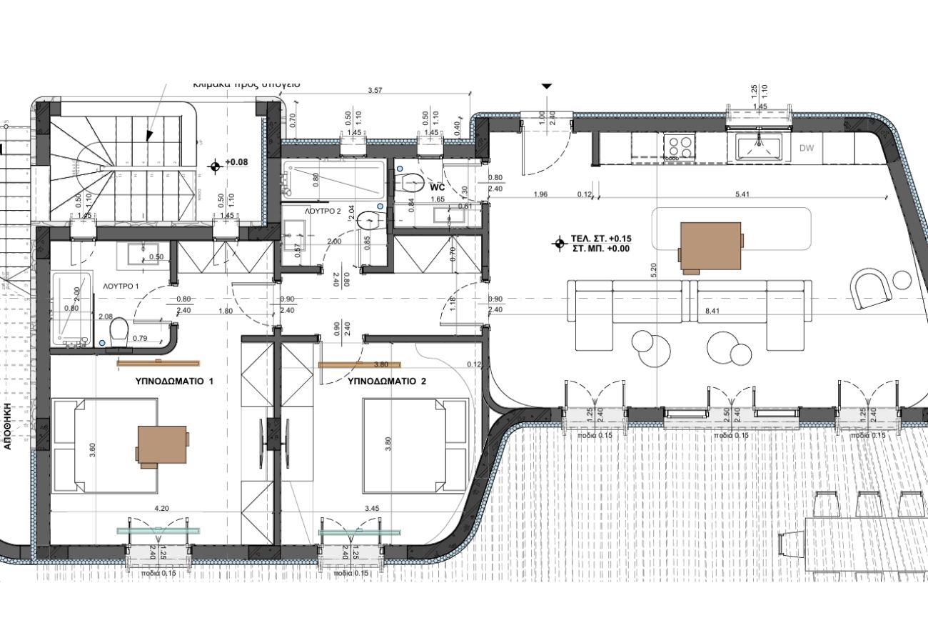 Villa in Aspro Chorio - Poolside Panorama: Coastal Luxury & Vistas